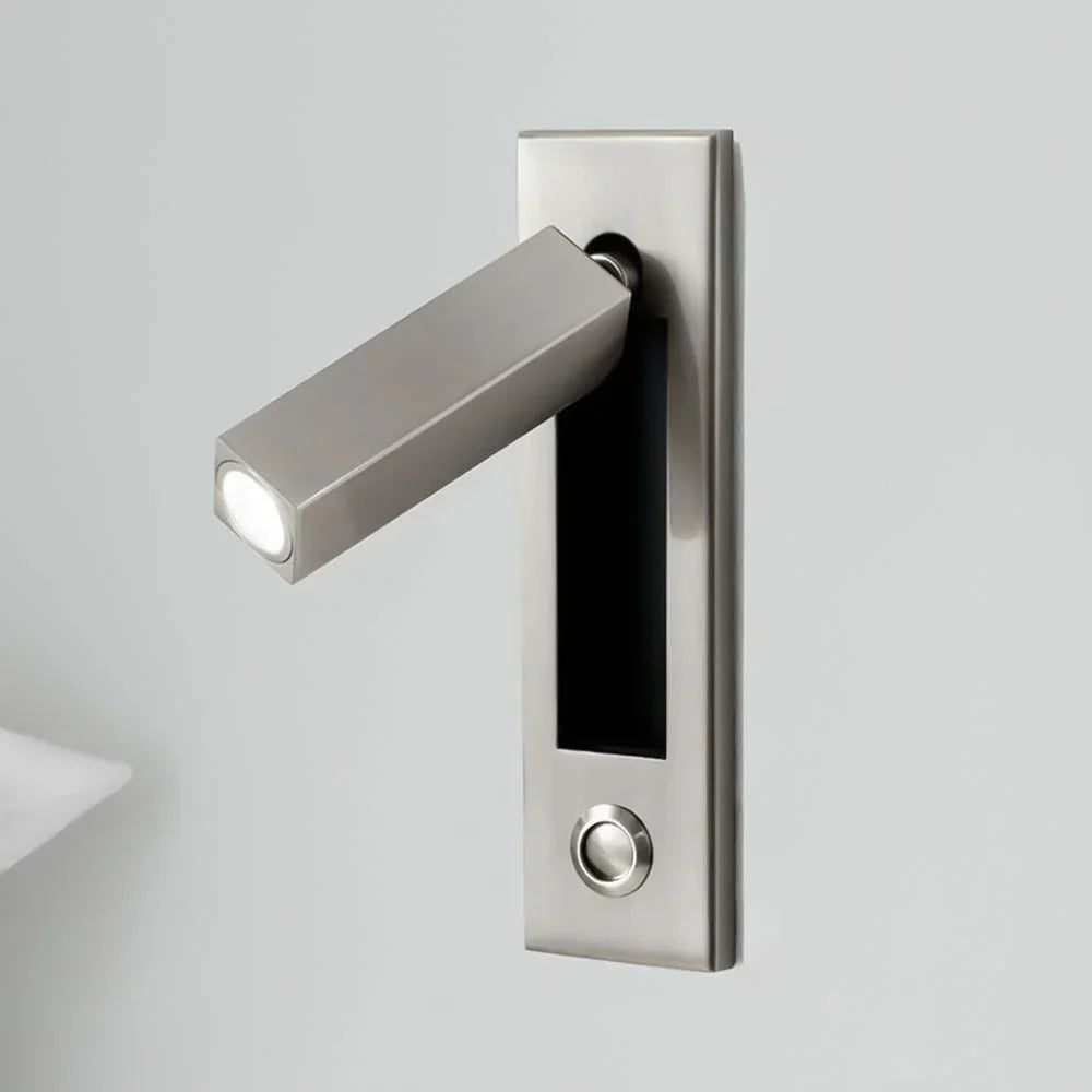Arisha Modern Rotatable Bedside Sconce, Cylindrical/Square - Lamp Copper