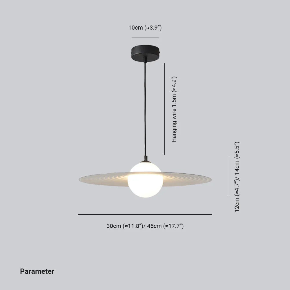 Arisha Minimalist Star Ring Pendant Light,Black/White - Lamp Copper