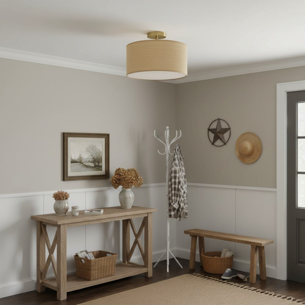 Rowan Ceiling Light Paper Brass