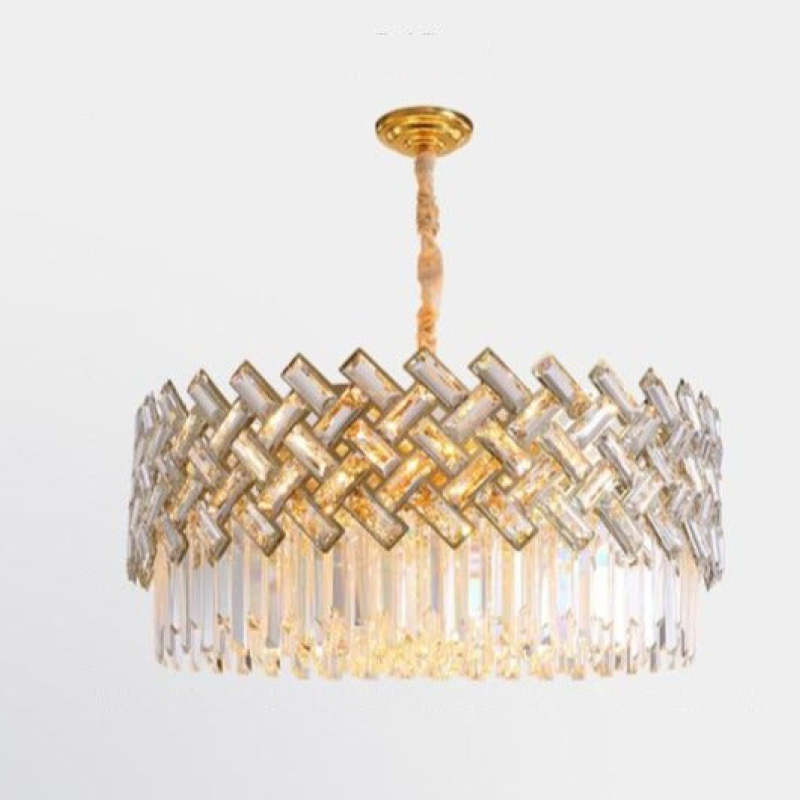 Kristy Luxury Gold Chandelier, Crystal & Metal - Lamp Copper