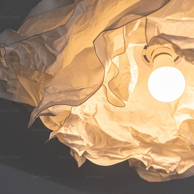 Ritta Pendant Light Wabi-sabi Cloud Paper - Lamp Copper