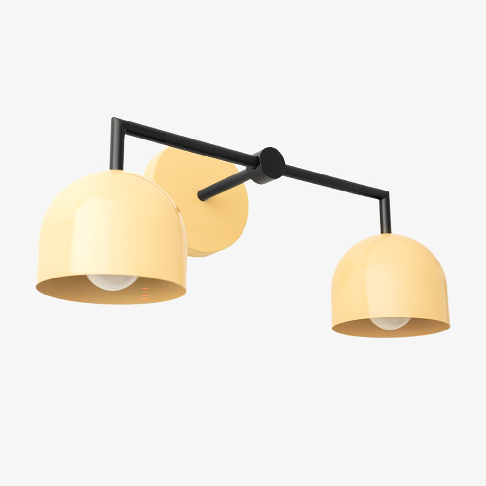 Chroma Brass White Wall Light Contemporary Living Room