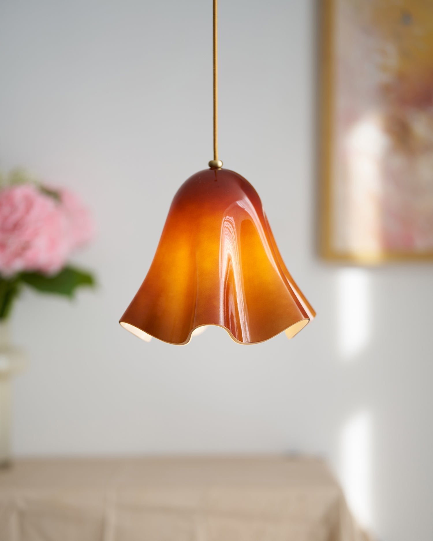 Musa Artistic Glass Modern Bloom Inspired Ceiling Lamp