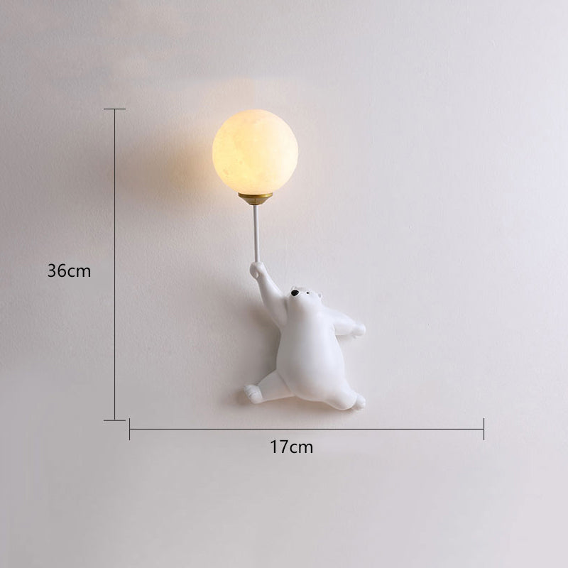 Bear Balloon Wall Reading Lamp - Lamp Copper