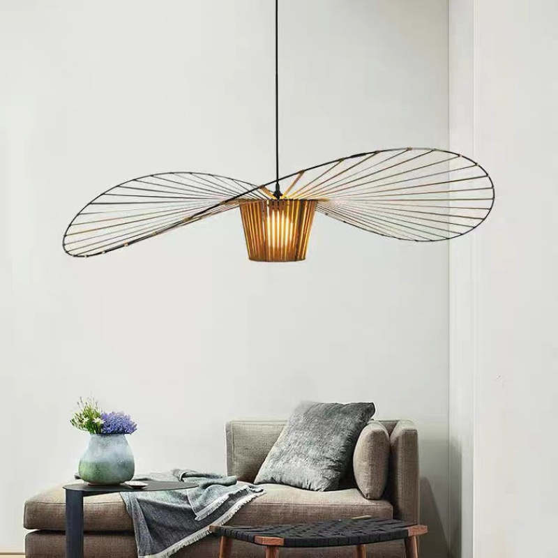 Zenro Modern Flower Fabric Pendant Light 4 Color, Black/White/Gold/Brown - Lamp Copper