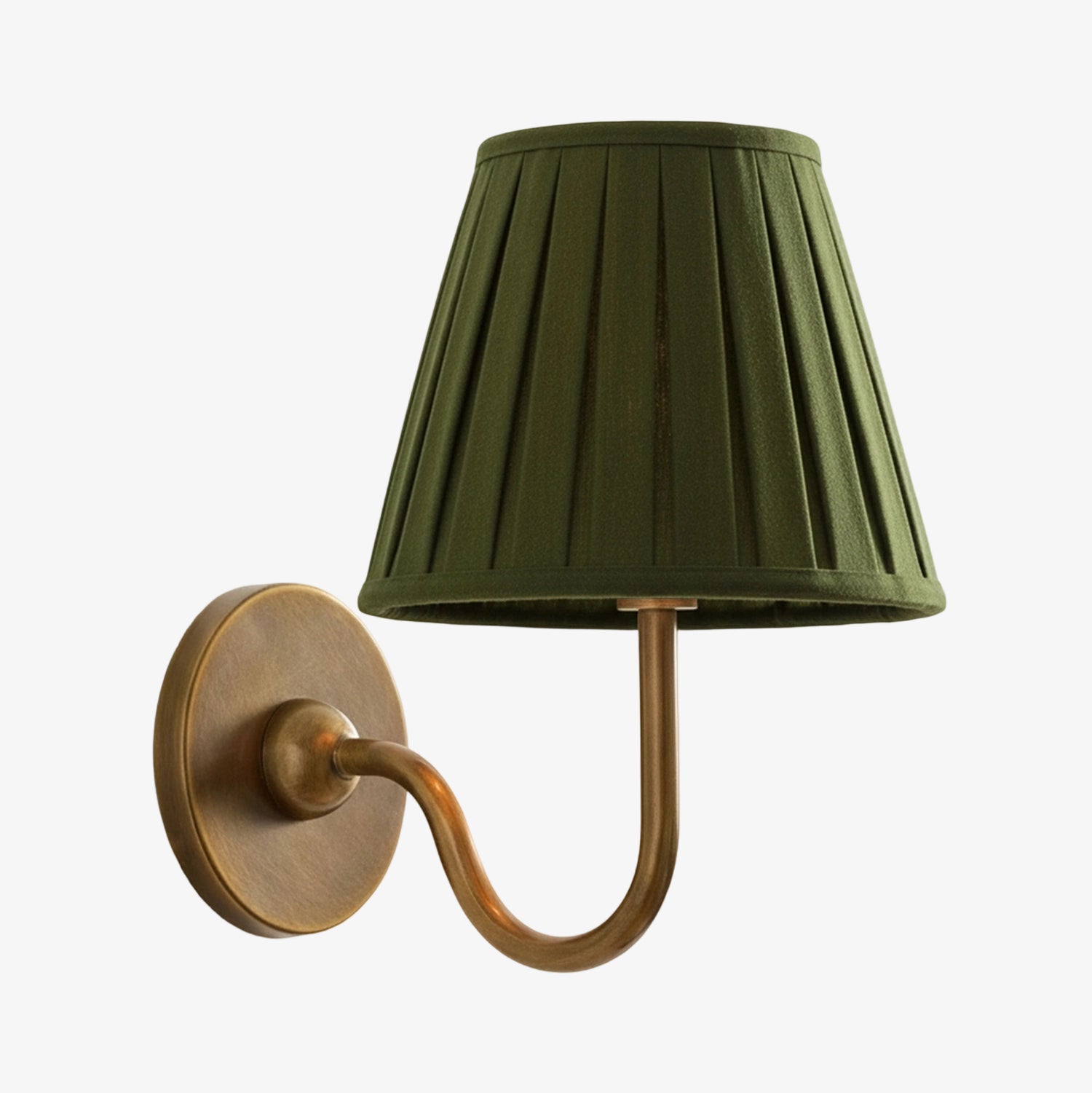 Grace Brass Linen Wall Lamp