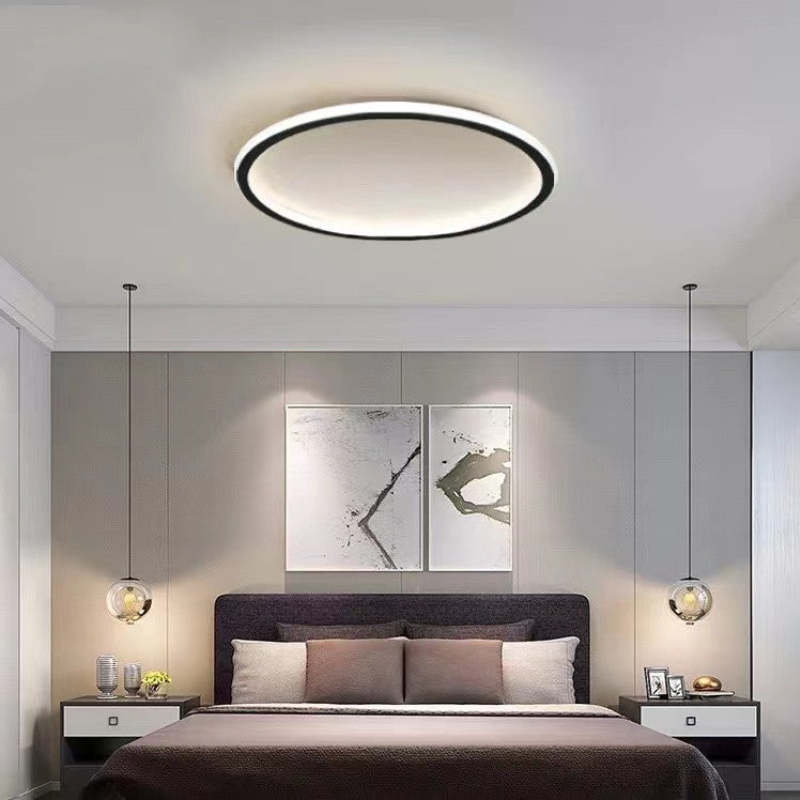 Quasso Flush Mount Ceiling Light Modern LED Round - Lamp Copper