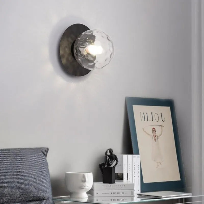 Melo Wall Lamp Chic Sphere Glass - Lamp Copper