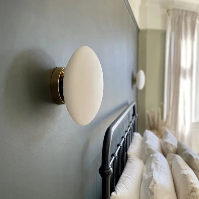 Valentina Modern Globe Shape Vanity Metal Glass LED Wall Lamp - Lamp Copper