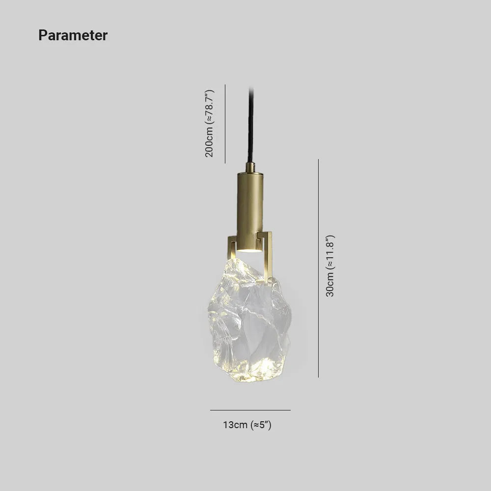 Drop Crystal Pendant Light - Lamp Copper