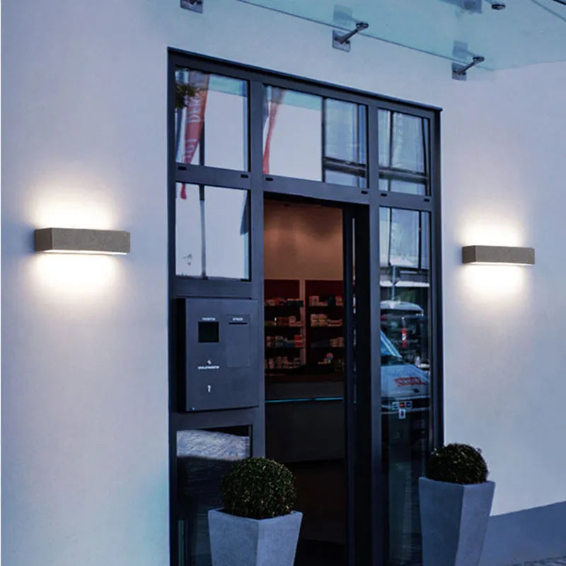 Fyra LED Outdoor Wall Lamp, Black & White - Lamp Copper