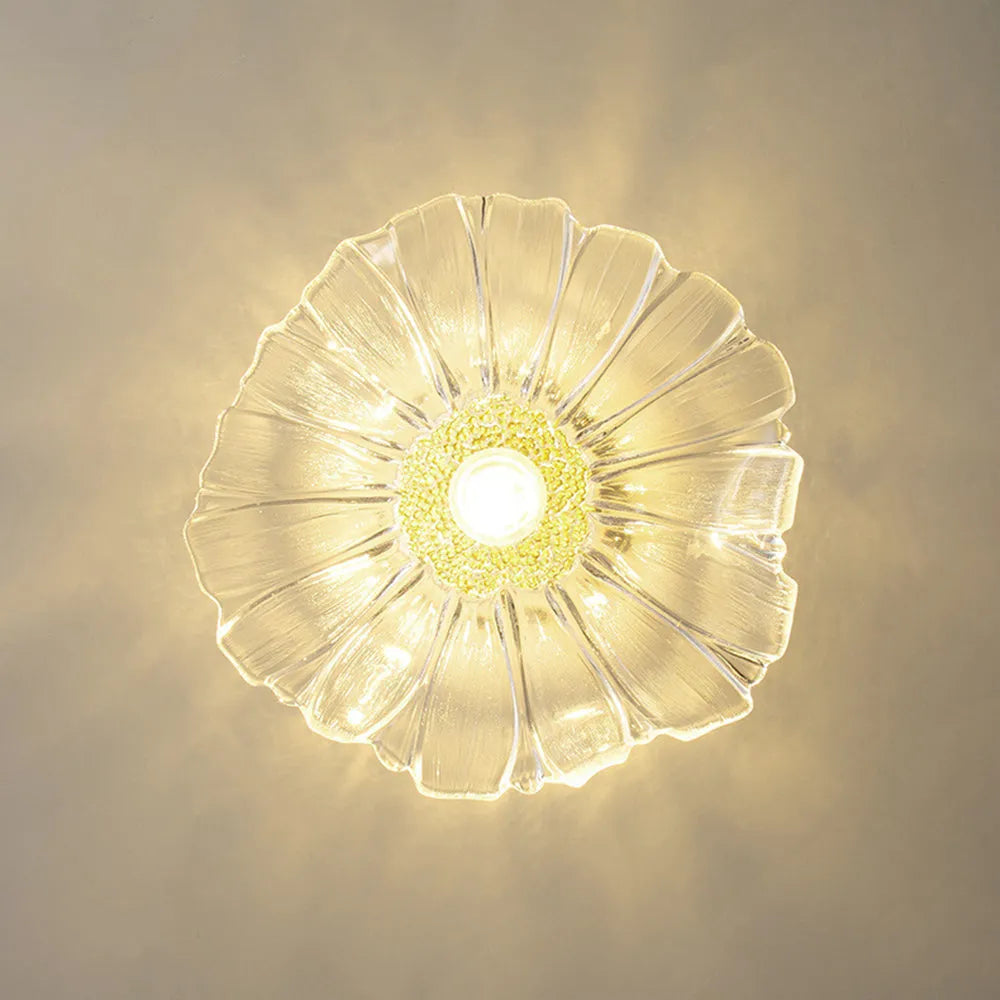 Calia Flower Glass Ceiling/Pendant Light - Lamp Copper