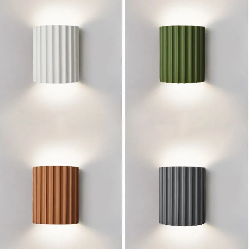 Cora Semi-cylindrical Resin Wall Lamp - Lamp Copper