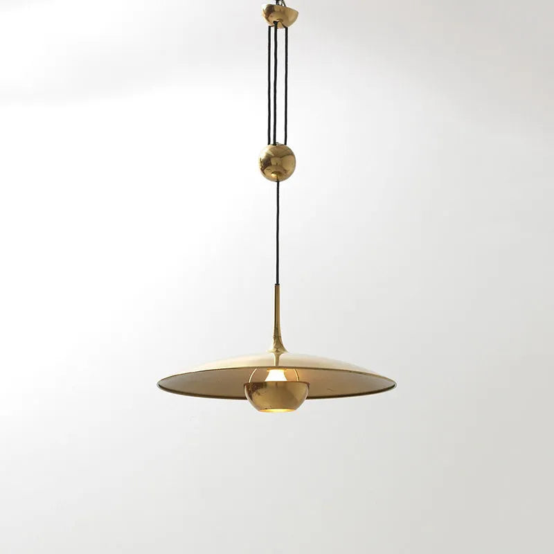 Pyra Minimalist Metal Pendant Light, Gold - Lamp Copper