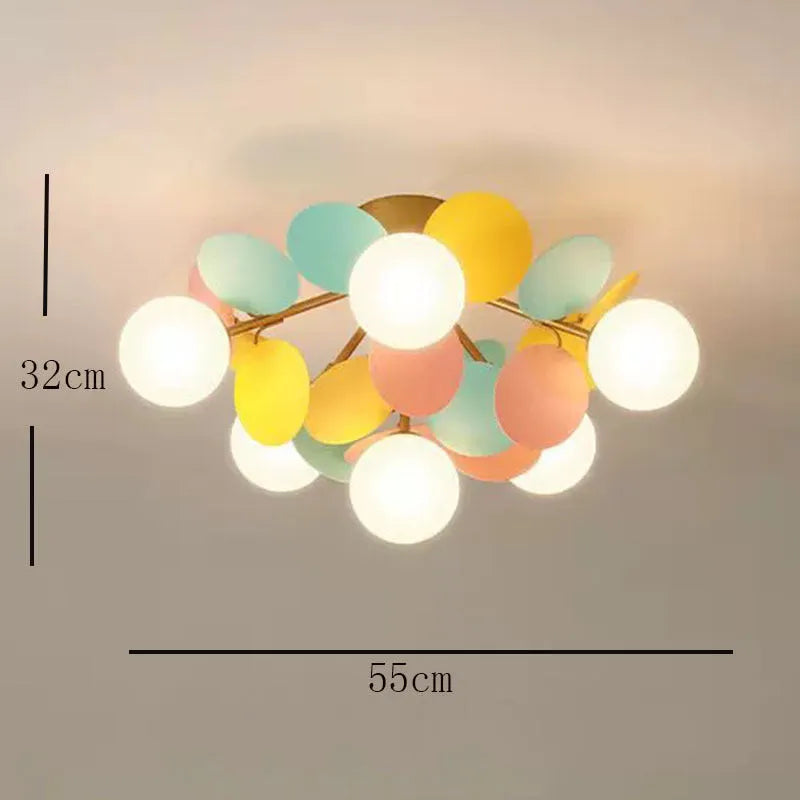 Aria Modern Bubble Cluster Ceiling Light, Colorful - Lamp Copper