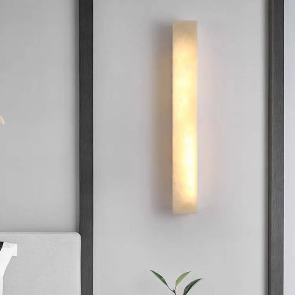 Ayen Modern Rectangular Resin Outdoor Wall Lamp, White - Lamp Copper