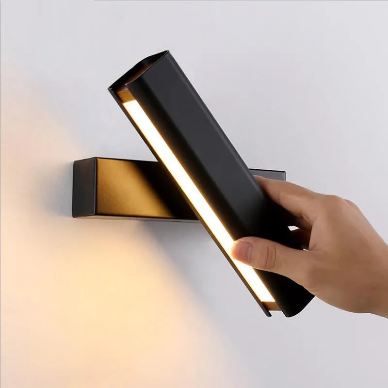 Orin Modern Rectangles Metal Rotatable Wall Lamp, Black/White - Lamp Copper