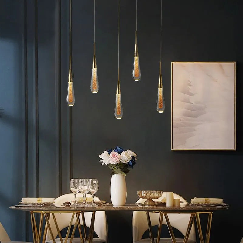 Teardrop Gold Pendant Light - Lamp Copper
