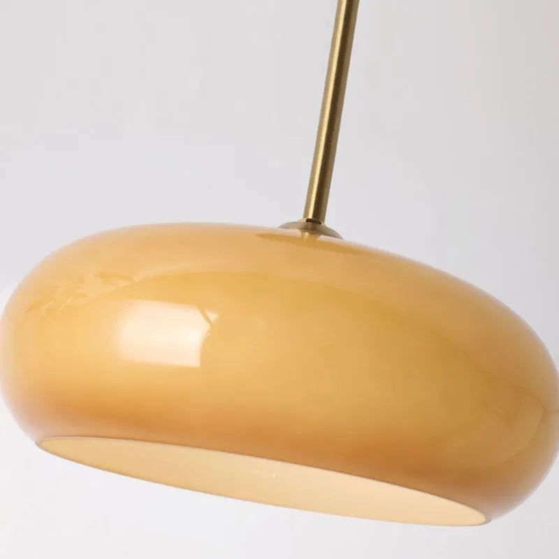 Charlotte Glass Flush Mount Ceiling Light - Lamp Copper