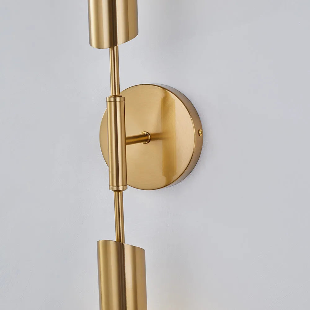 Phira Luxury Double-head Golden Scabbard Wall Lamp - Lamp Copper