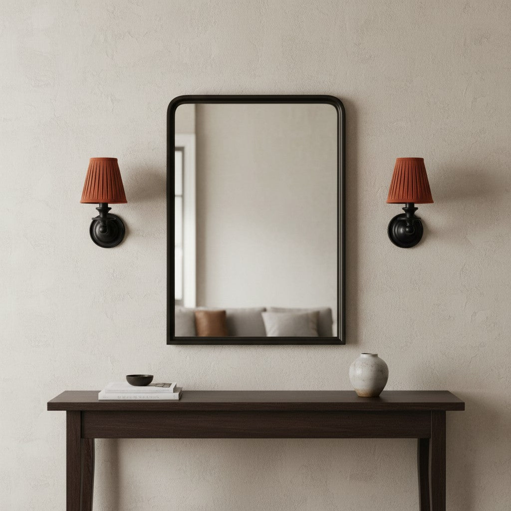 Elite White Fabric Wall Sconce Contemporary Bathrooms