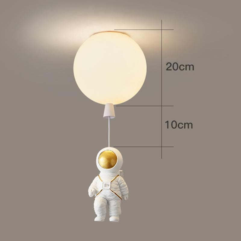 Aria Astronaut Balloon Flush Mount Ceiling Light, L 20/25/30/35cm - Lamp Copper