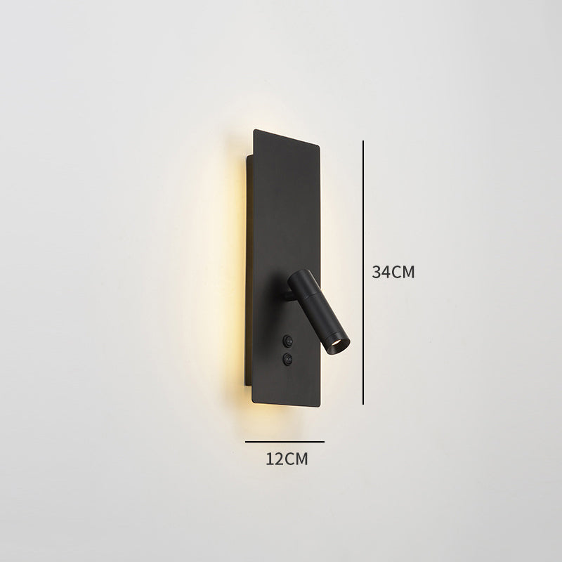 Ray Modern Flashlight Metal/Acrylic Wall Lamp Spotlight, Gold/Black/White - Lamp Copper