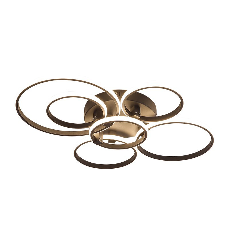 Arisha LED Ceiling Light Circle Ring, Black & White - Lamp Copper