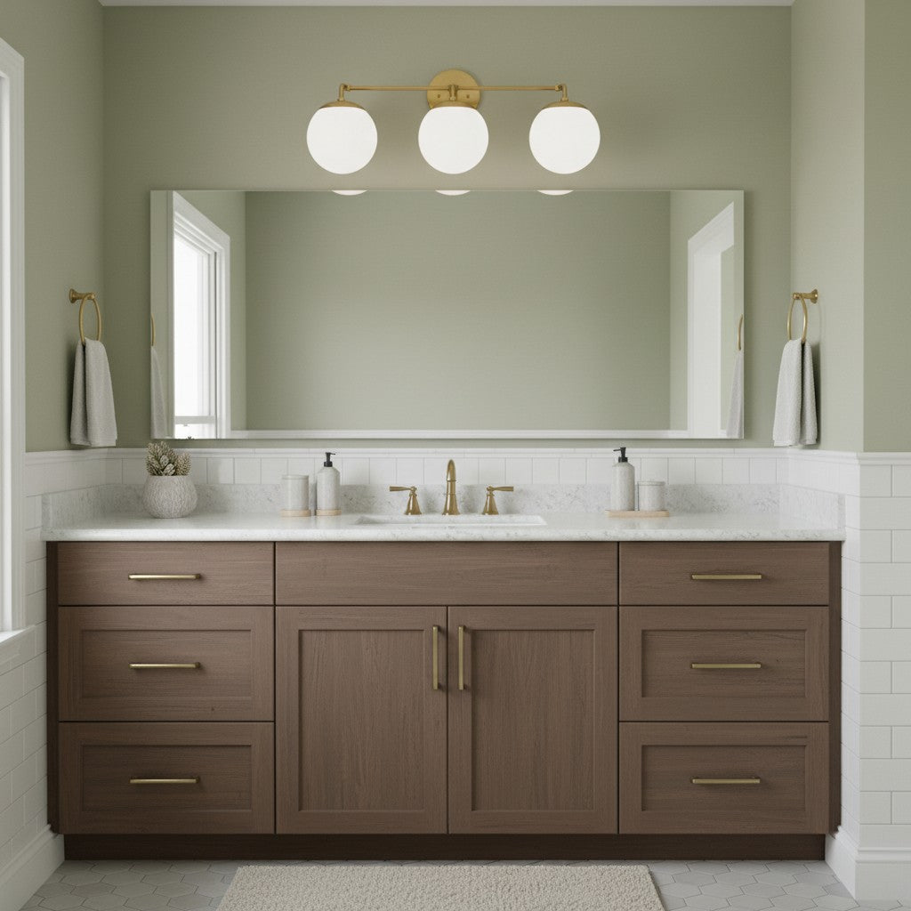 Pearl 2/3-Light Wall Sconce Milk Glass Hallway