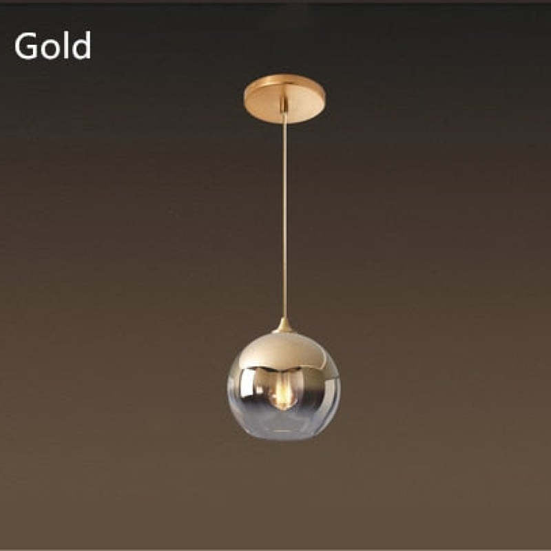 Brina Frosted Balloon Pendant Light Gradient - Lamp Copper