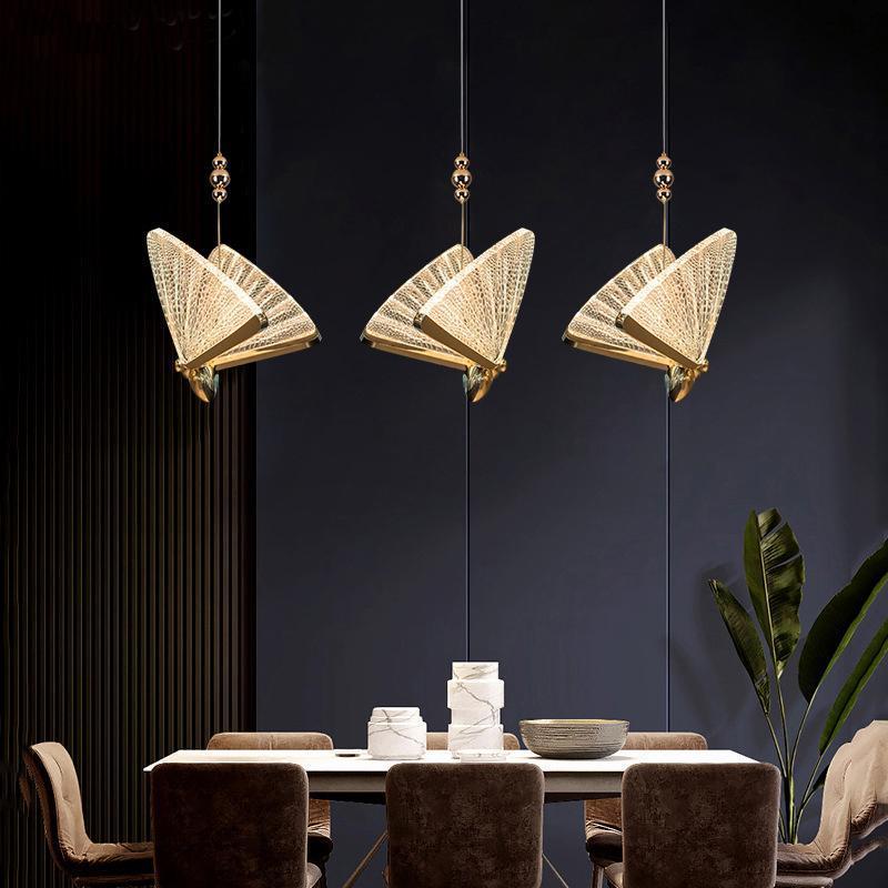 Arisha Art Deco Butterfly Pendant Light, 2 Color - Lamp Copper