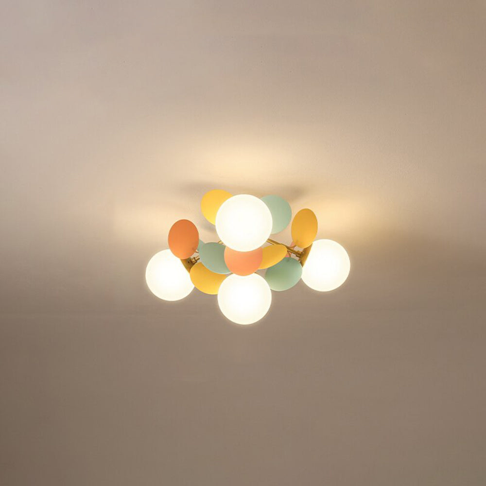 Nexen Multicolored Flower Branch Chandelier Living Room - Lamp Copper