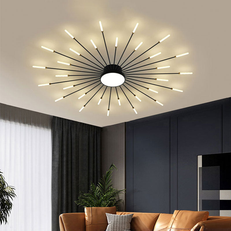 Wesley Modern Home Decoration Fireworks LED Ceiling Light - Lamp Copper