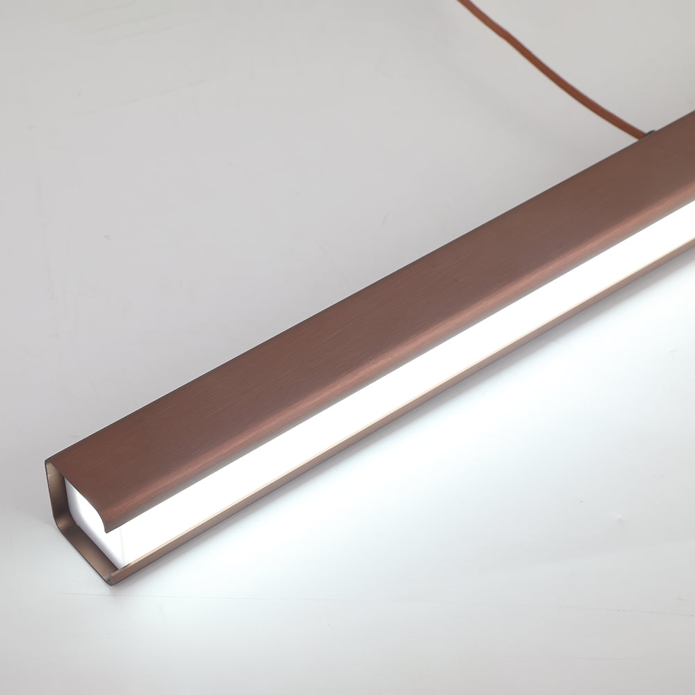 Thala Modern Linear Metal LED Pendant Light Black/Brown - Lamp Copper