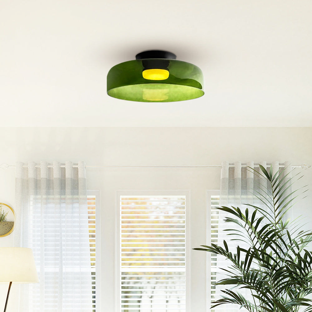Aria Modern Simple Creative Glass Flush Mount Ceiling Light - Lamp Copper