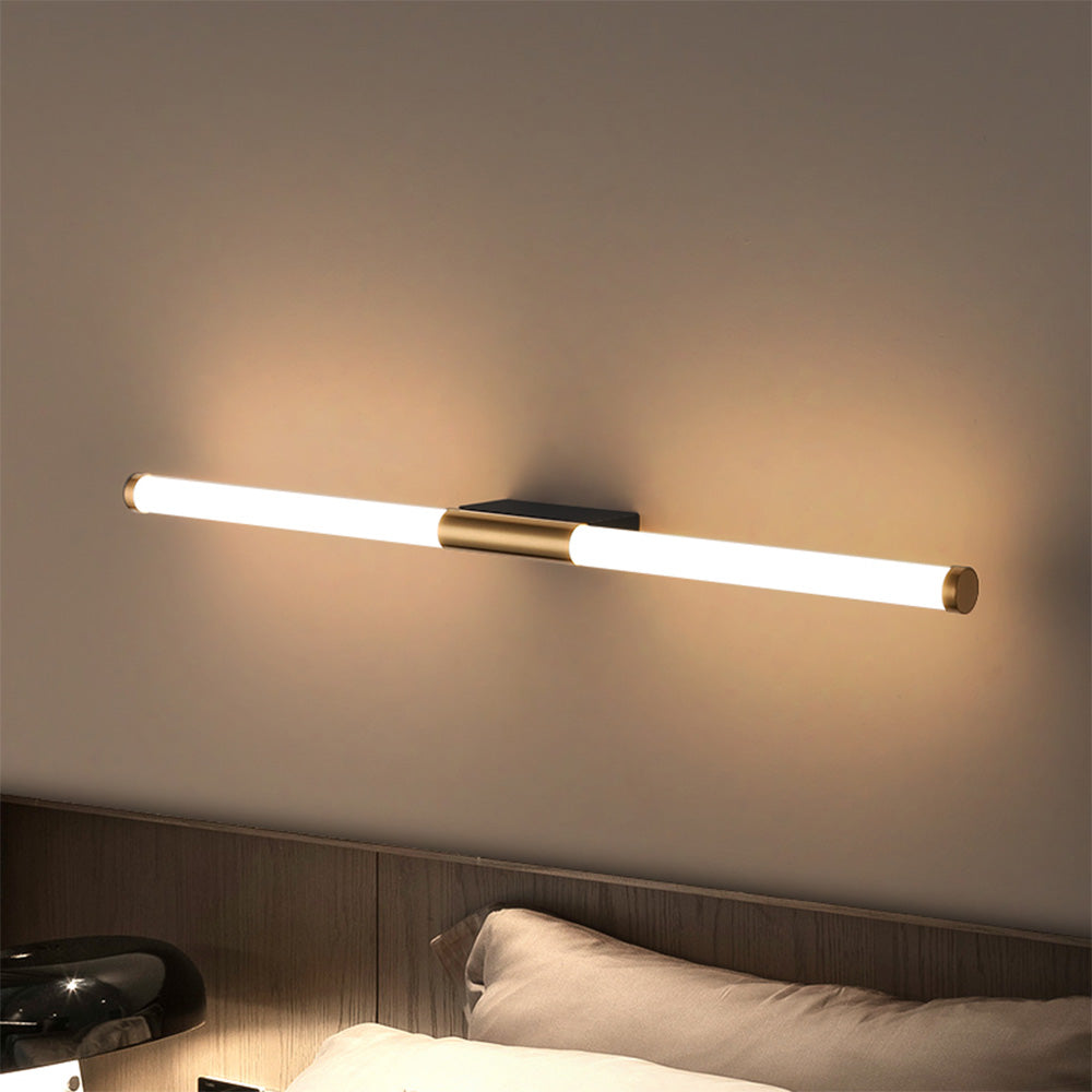Arisha Modern Linear Cooper White Mirror Front Wall Lamp - Lamp Copper