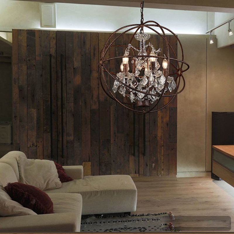 Kristy Rustic Vintage Candle Metal Pendant Light Black/Rust Bedroom - Lamp Copper