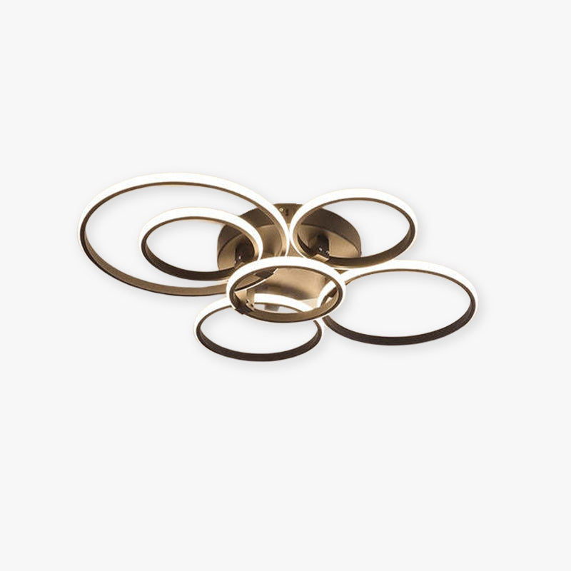 Arisha LED Ceiling Light Circle Ring, Black & White - Lamp Copper