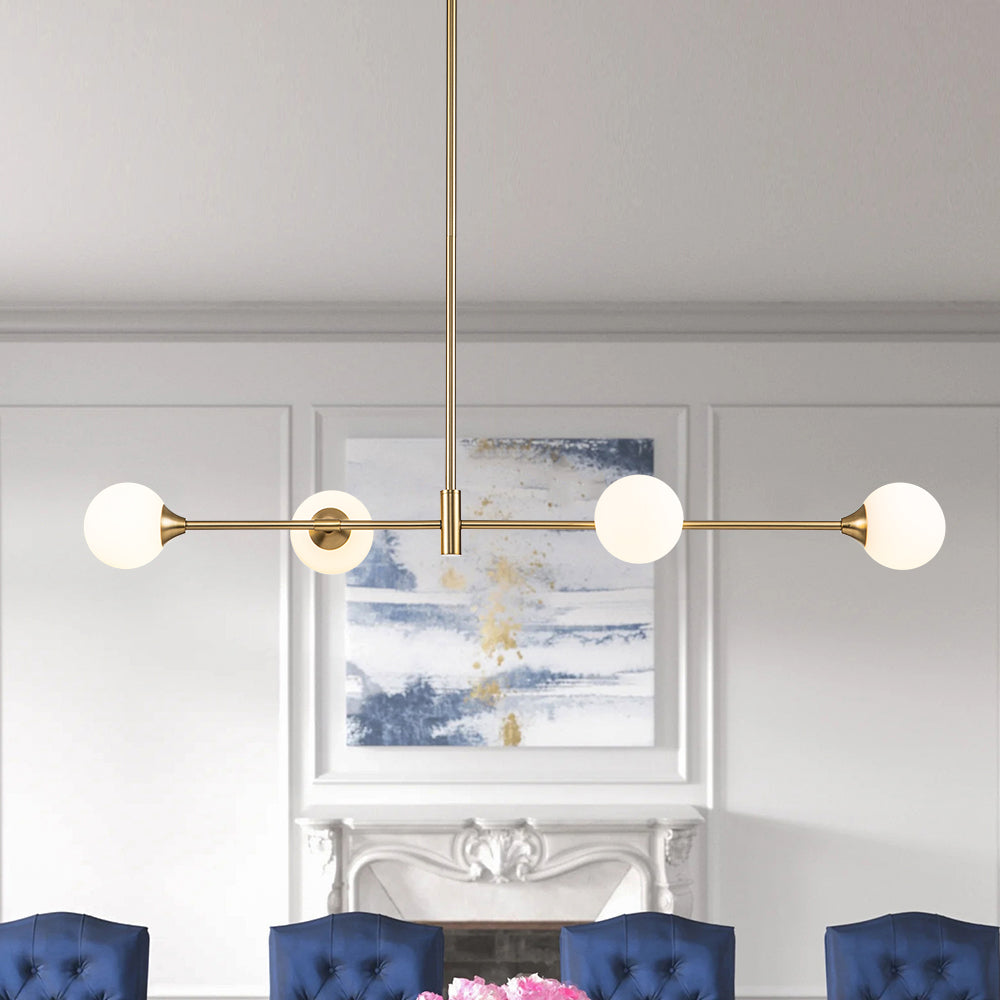 Xenuli Minimalist Opal Glass Pendant Light - Lamp Copper