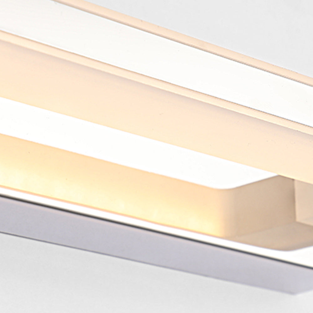 Arisha Nordic Linear Metal Mirror Front Wall Lamp, Chrome/Black - Lamp Copper