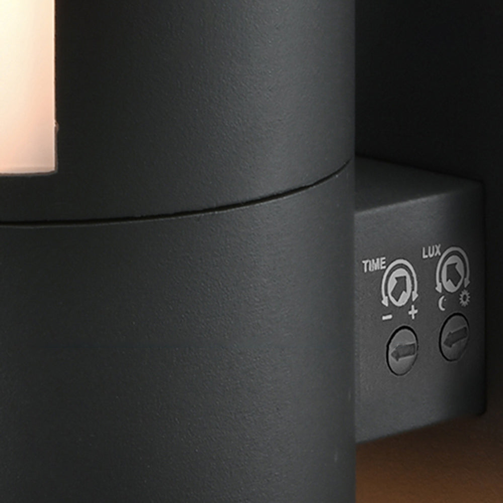 Ray Modern Cylindrical Metal/Acrylic Rotatable Outdoor Waterproof Wall Lamp, Black/White - Lamp Copper