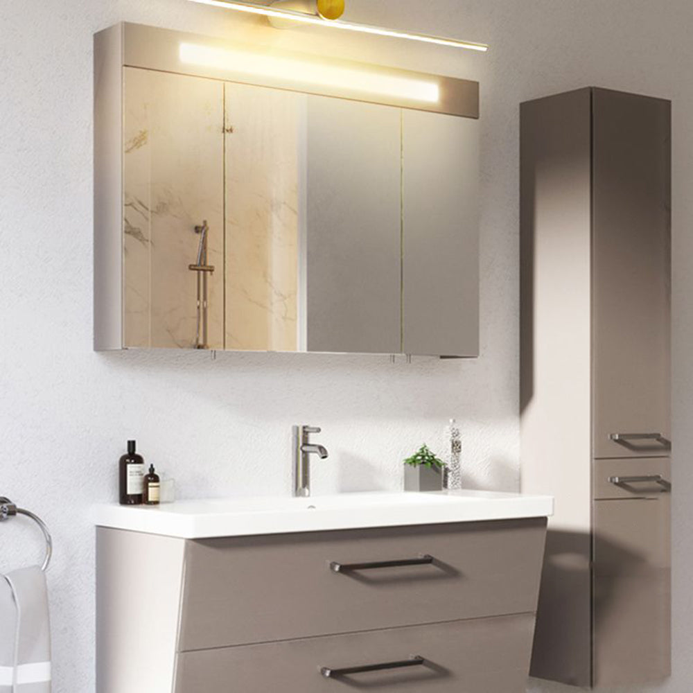 Arisha Modern Metal Linear Mirror Vanity Wall Lamp, Black/White - Lamp Copper