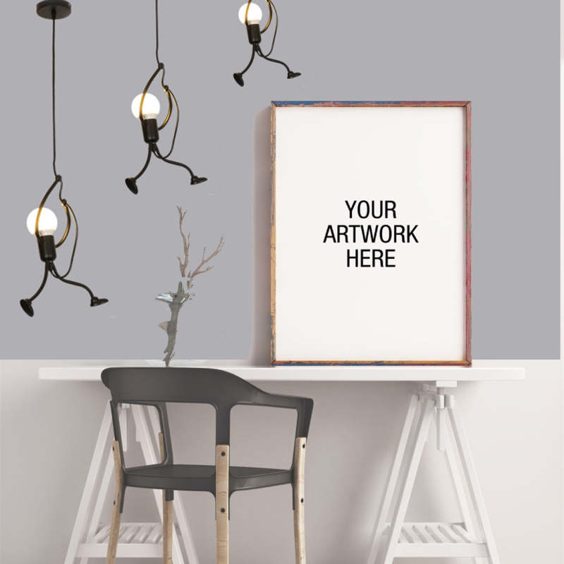 Miro Retro Modern Iron Man Pendant Light, Black - Lamp Copper