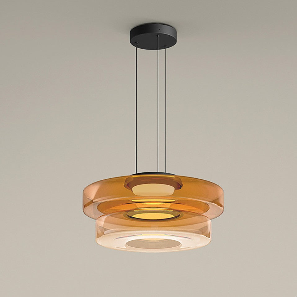 Jojo Glass Pendant Light Multi-tiered Structure - Lamp Copper