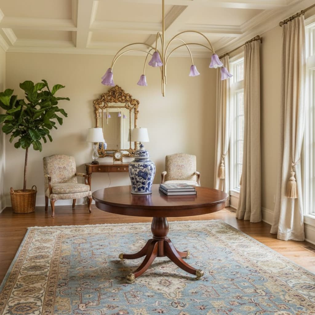 Musa Arched Arm Floral Chandelier Romantic Bedroom