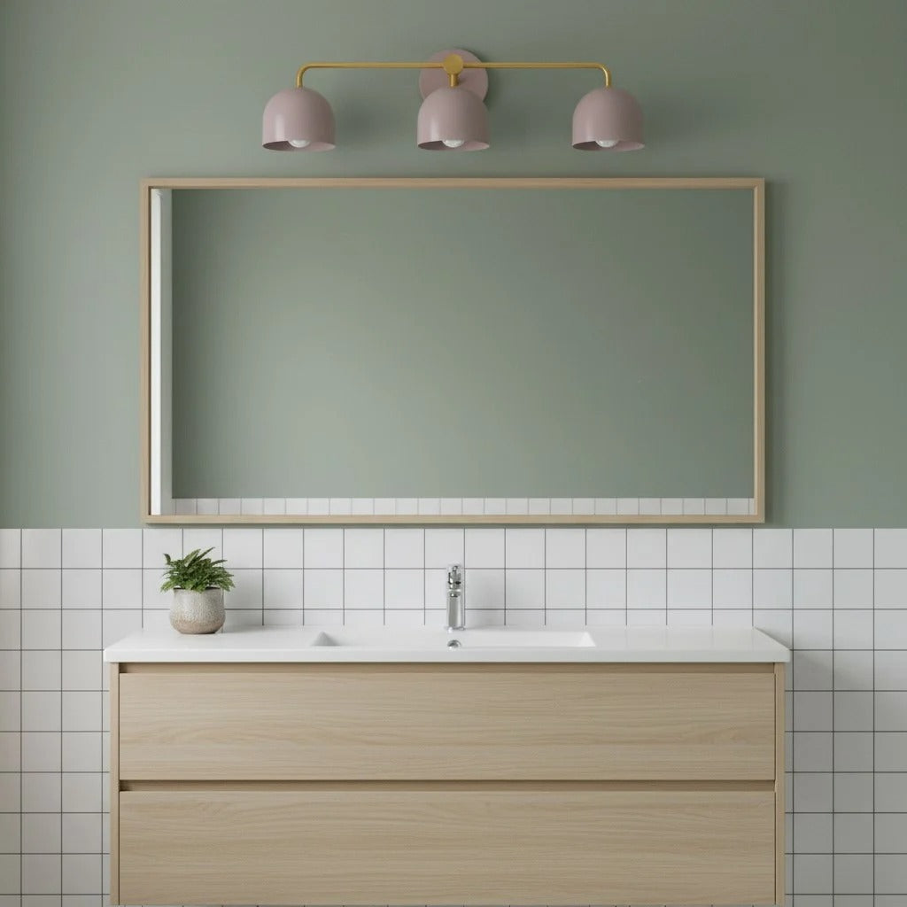 Chroma Brass White Wall Light Contemporary Living Room