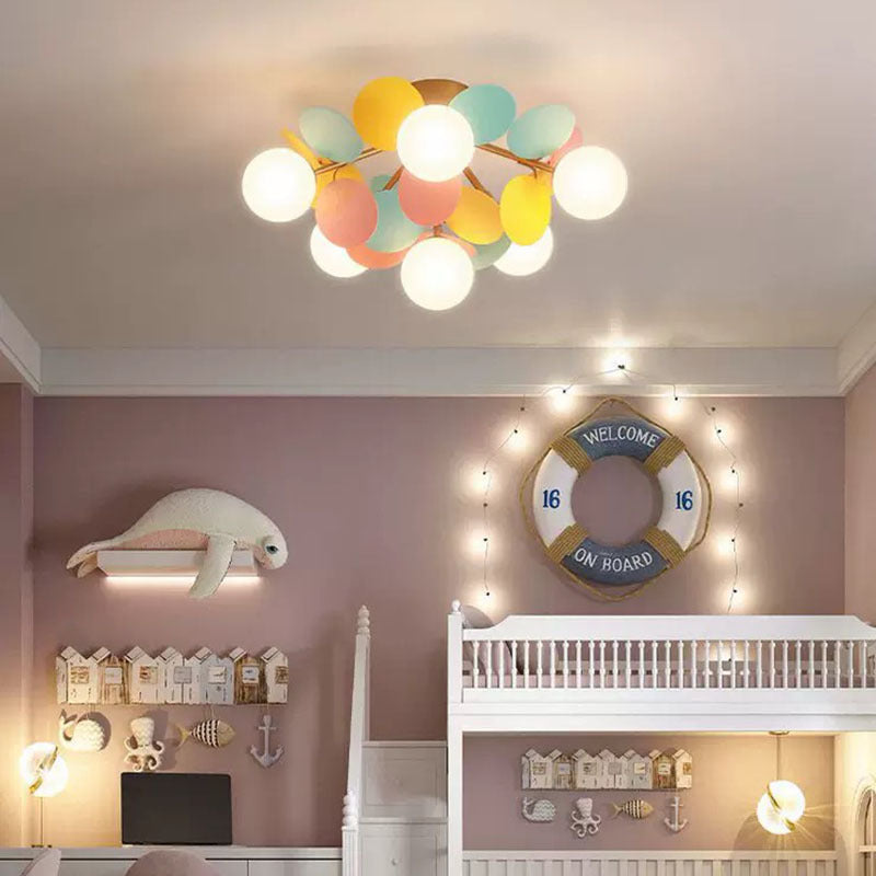 Aria Modern Bubble Cluster Ceiling Light, Colorful - Lamp Copper