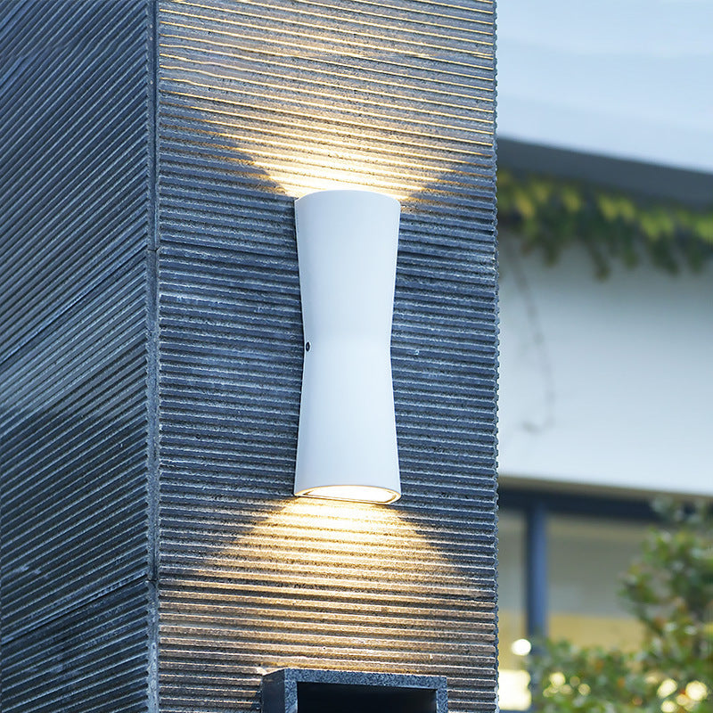 Laxor Minimalist Torch Metal Outdoor Wall Lamp Waterproof, Black/White - Lamp Copper
