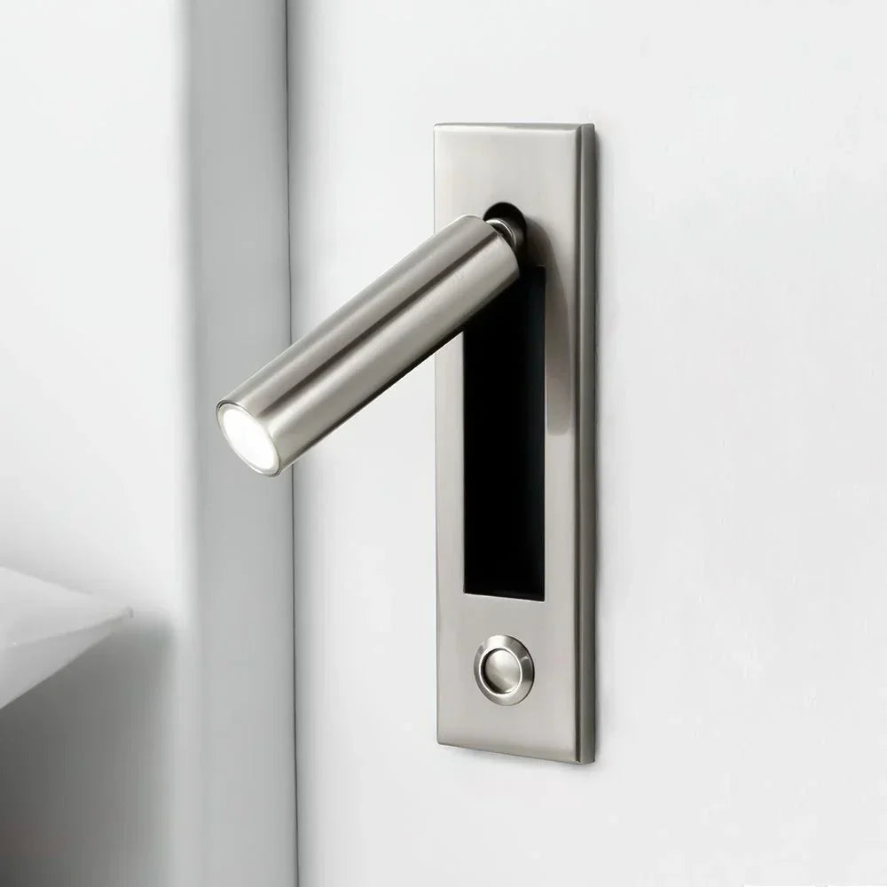 Arisha Modern Rotatable Bedside Sconce, Cylindrical/Square - Lamp Copper
