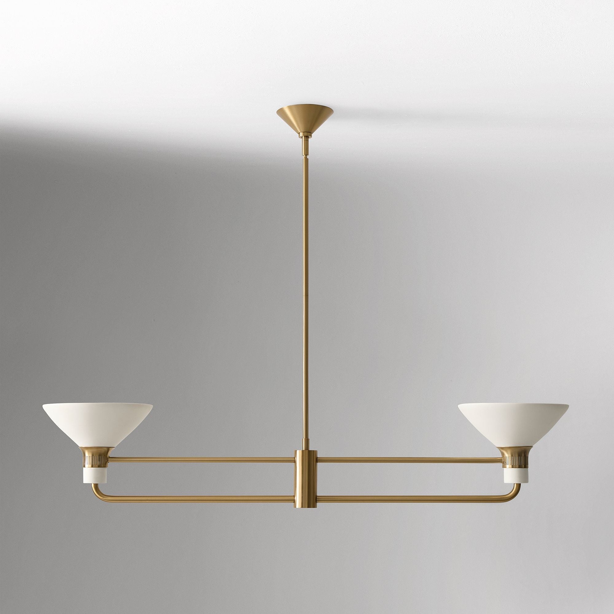 Tallow Modern 2 Light Linear Chandelier  Dining Room